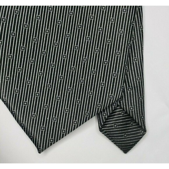 Umo Lorenzo Mens Gray Abstract Necktie Tie New - Picture 7 of 7